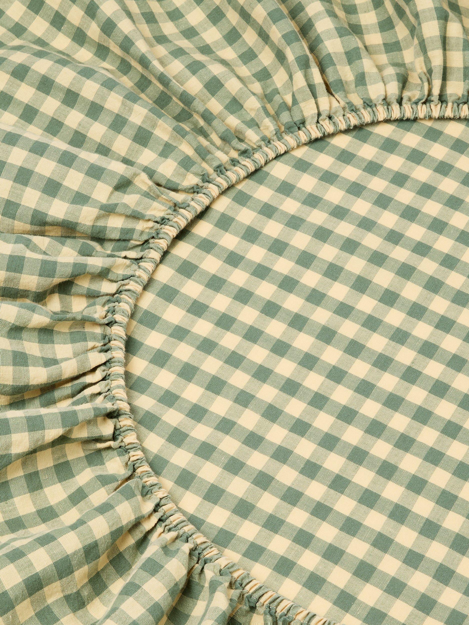 Piglet in Bed Colour Drenched Gingham fitted sheet single - British product