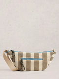 White Stuff Meadow Stripe crossbody bag natural, imported from the UK
