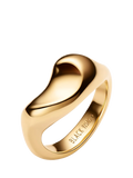Maria Black gold-plated saddle ring recycled sterling silver - British product
