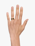 Maria Black gold-plated saddle ring recycled sterling silver - British product