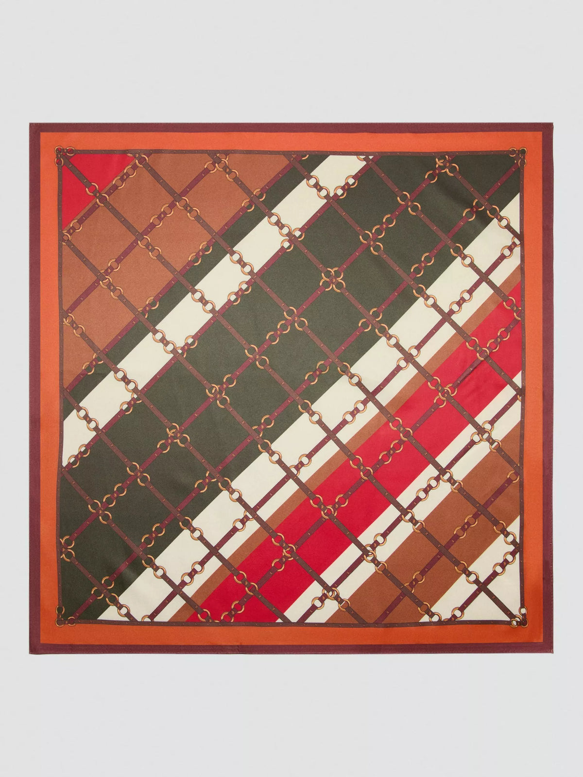 Mango abstract square scarf orange 70cm (British brand)