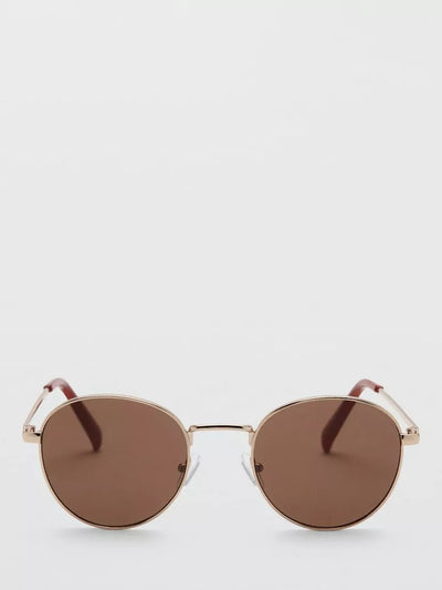 John Lewis Mango Round Sunglasses Gold- Buy online at McGrocer