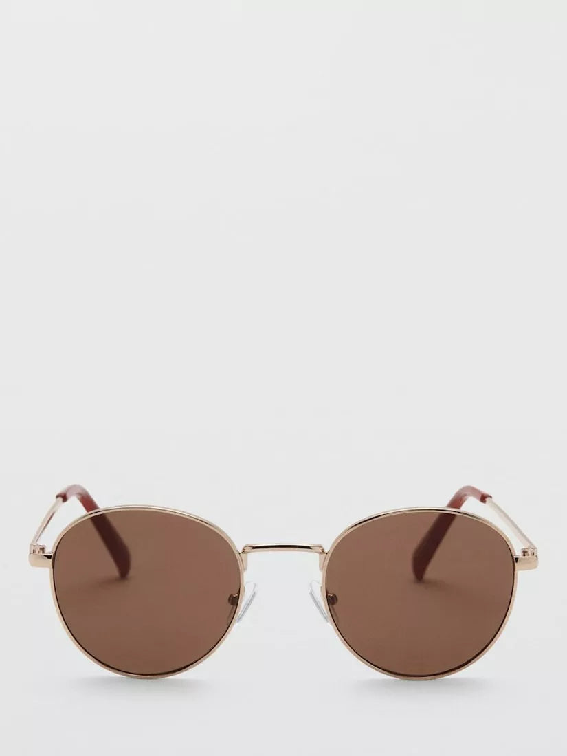 Mango round gold copper frame sunglasses (British brand)