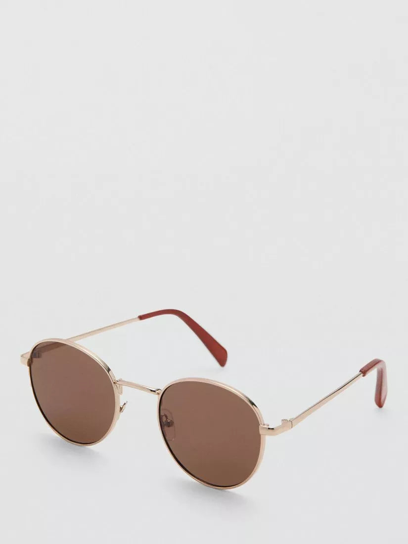 Mango round gold copper frame sunglasses (British brand)
