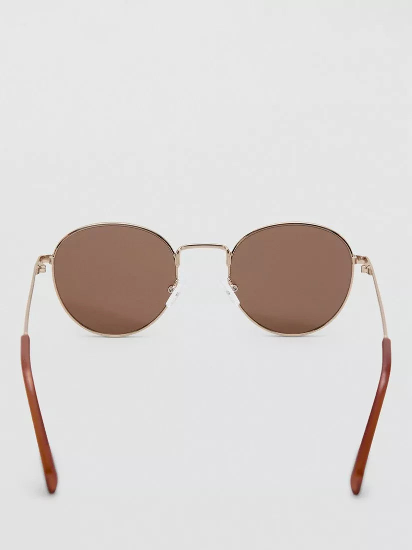 Mango round gold copper frame sunglasses (British brand)