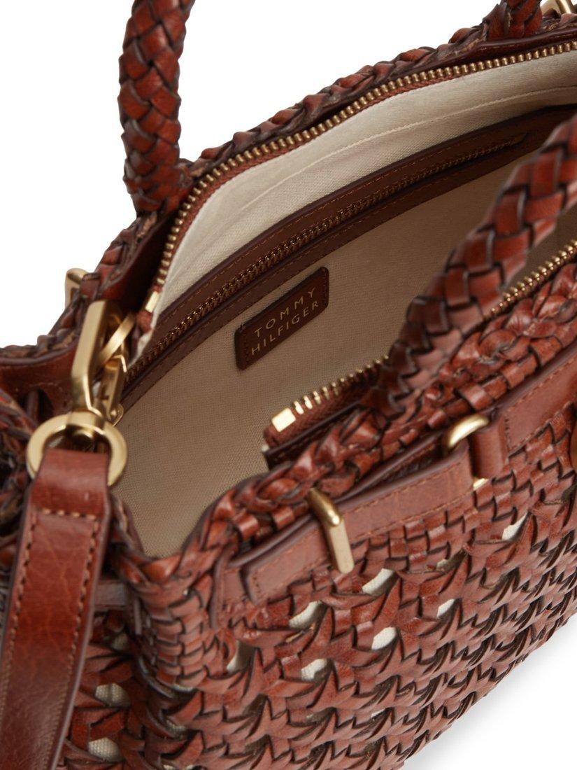 Tommy Hilfiger American Icon brown leather tote bag - British product