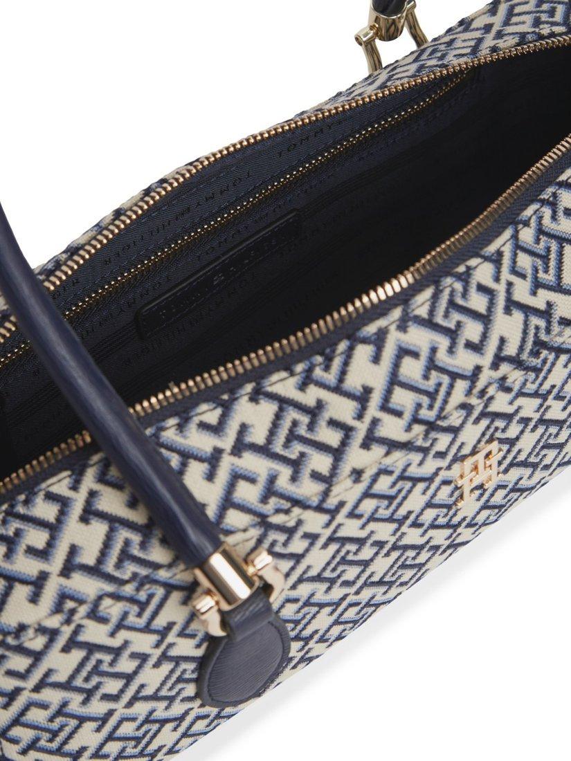 Tommy Hilfiger rectangular shoulder bag navy blue jacquard, imported from the UK