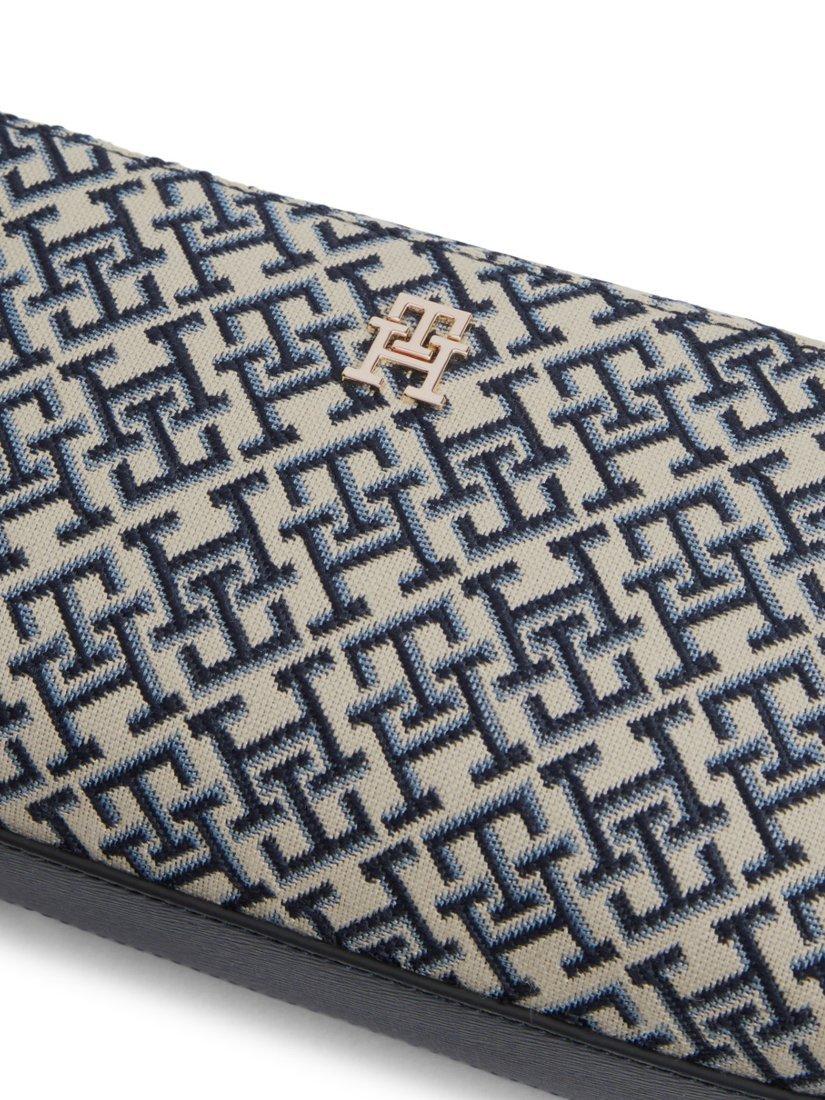 Tommy Hilfiger Ace Monogram camera bag in navy blue, UK version