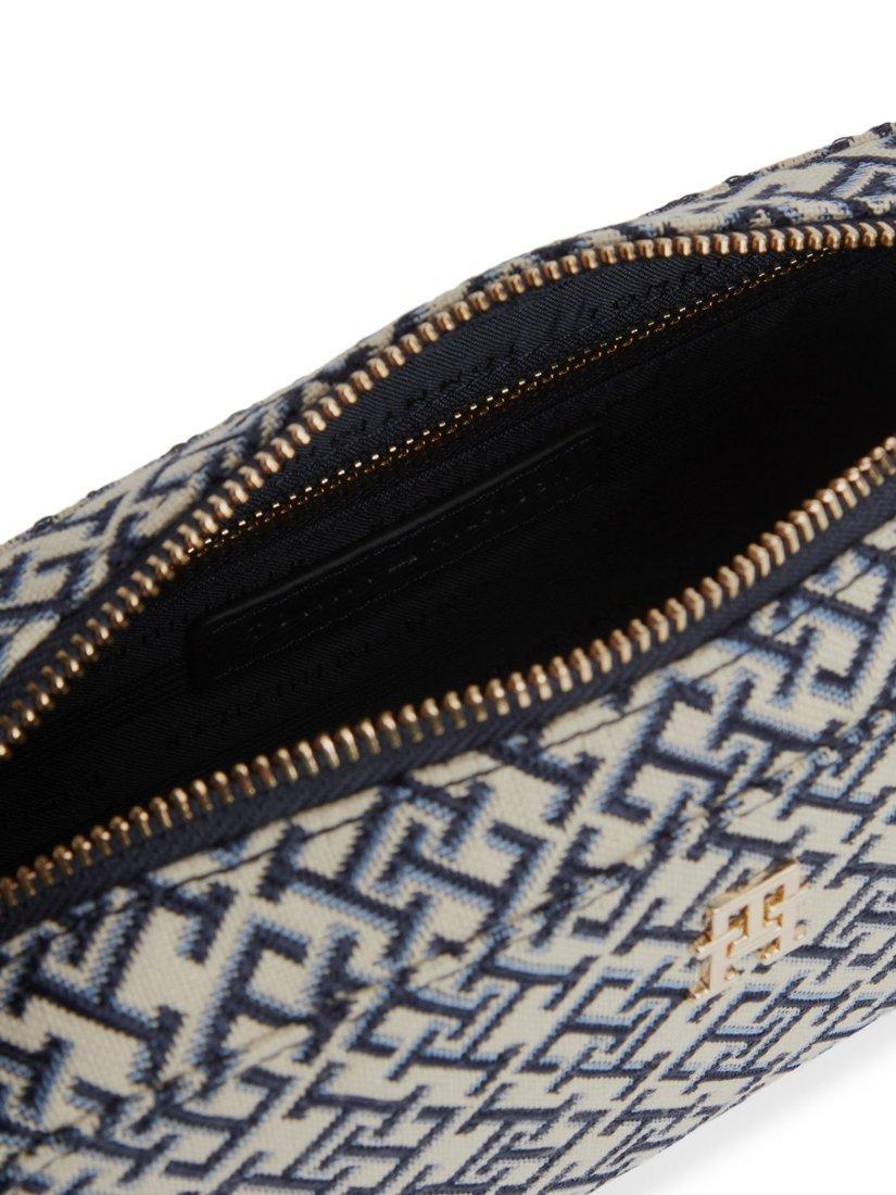 Tommy Hilfiger Ace Monogram camera bag in navy blue, UK version