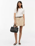Tommy Hilfiger American Icon mini leather braided handbag in black (British brand)