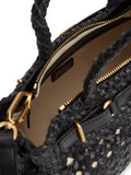 Tommy Hilfiger American Icon mini leather braided handbag in black (British brand)