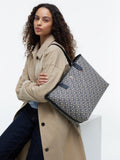 Tommy Hilfiger jacquard monogram tote bag navy blue (British brand)