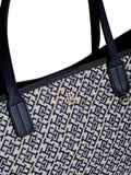Tommy Hilfiger jacquard monogram tote bag navy blue (British brand)