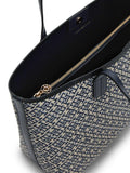 Tommy Hilfiger jacquard monogram tote bag navy blue (British brand)