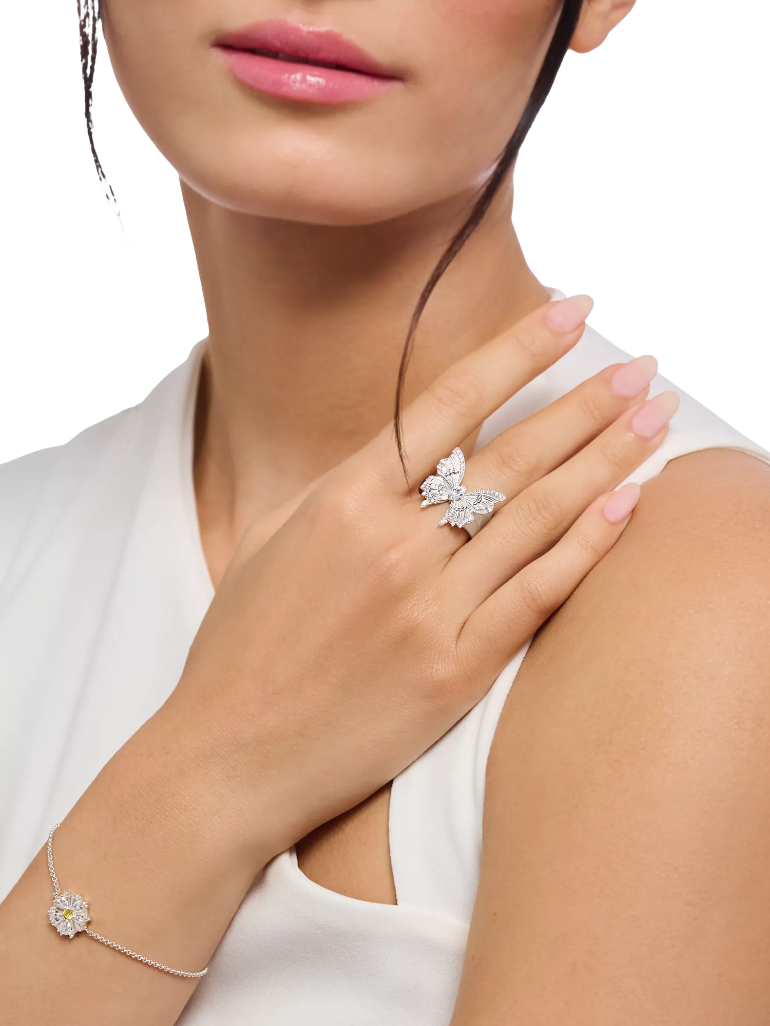 THOMAS SABO Butterfly Paradise cocktail ring in silver (British brand)