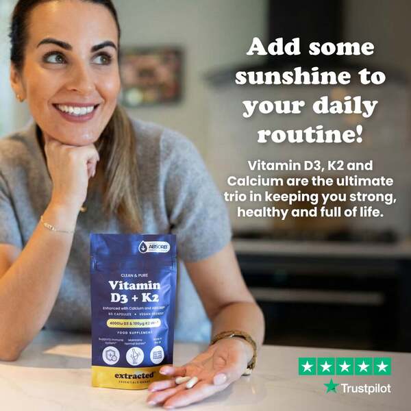 Extracted Vitamin D3 K2 supplement 60 capsules - British product