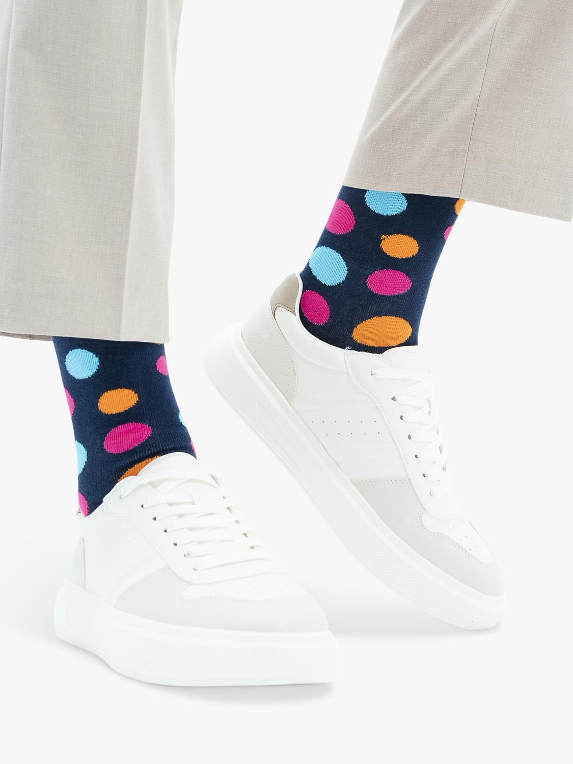 OddBalls cotton blend polka dot socks pack of 7, imported from the UK