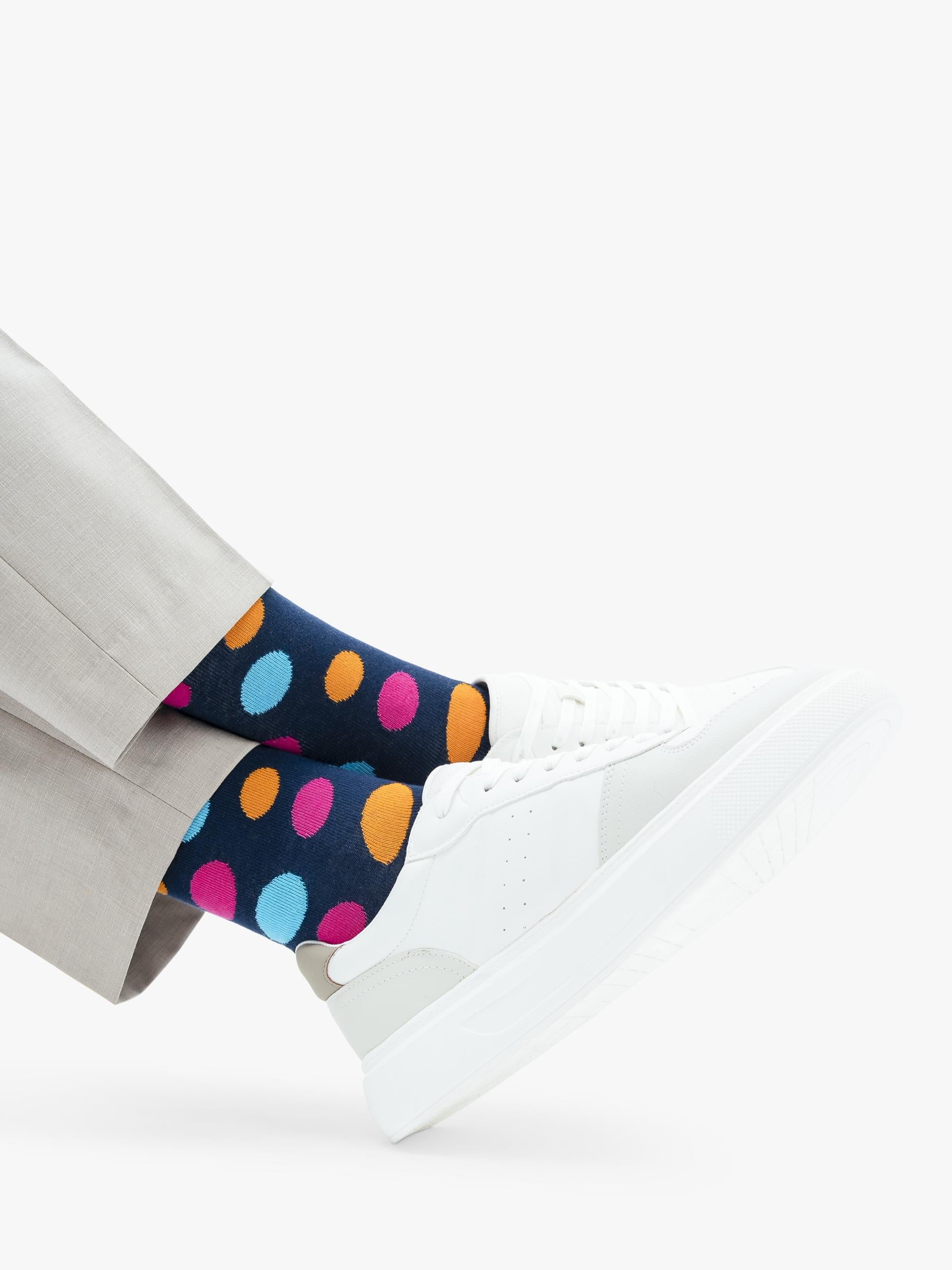OddBalls cotton blend polka dot socks pack of 7, imported from the UK