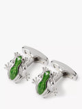 Simon Carter Tree Frog cufflinks in green, imported from the UK