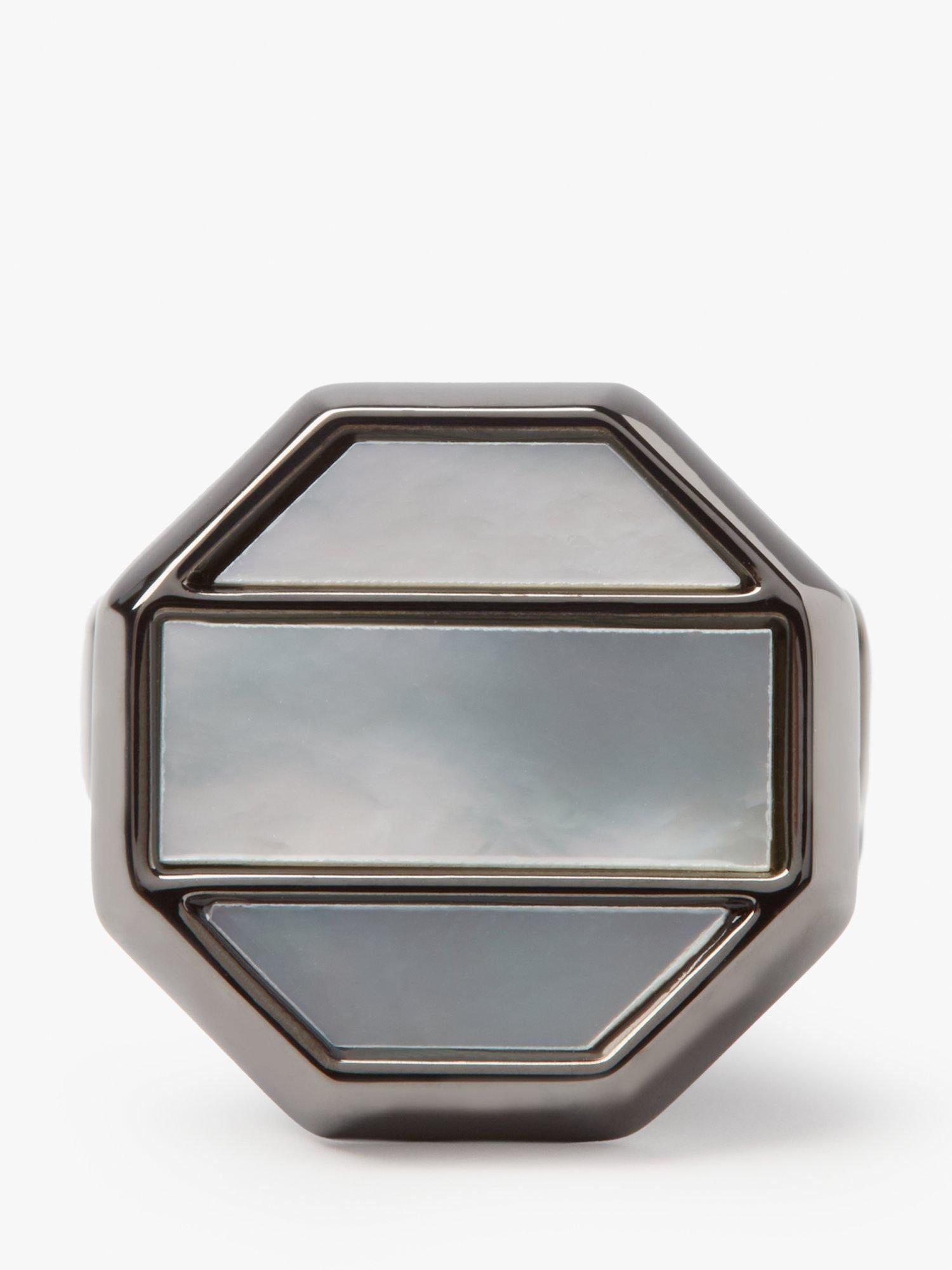 Simon Carter Shoji Mop cufflinks in pearl and gunmetal - British product