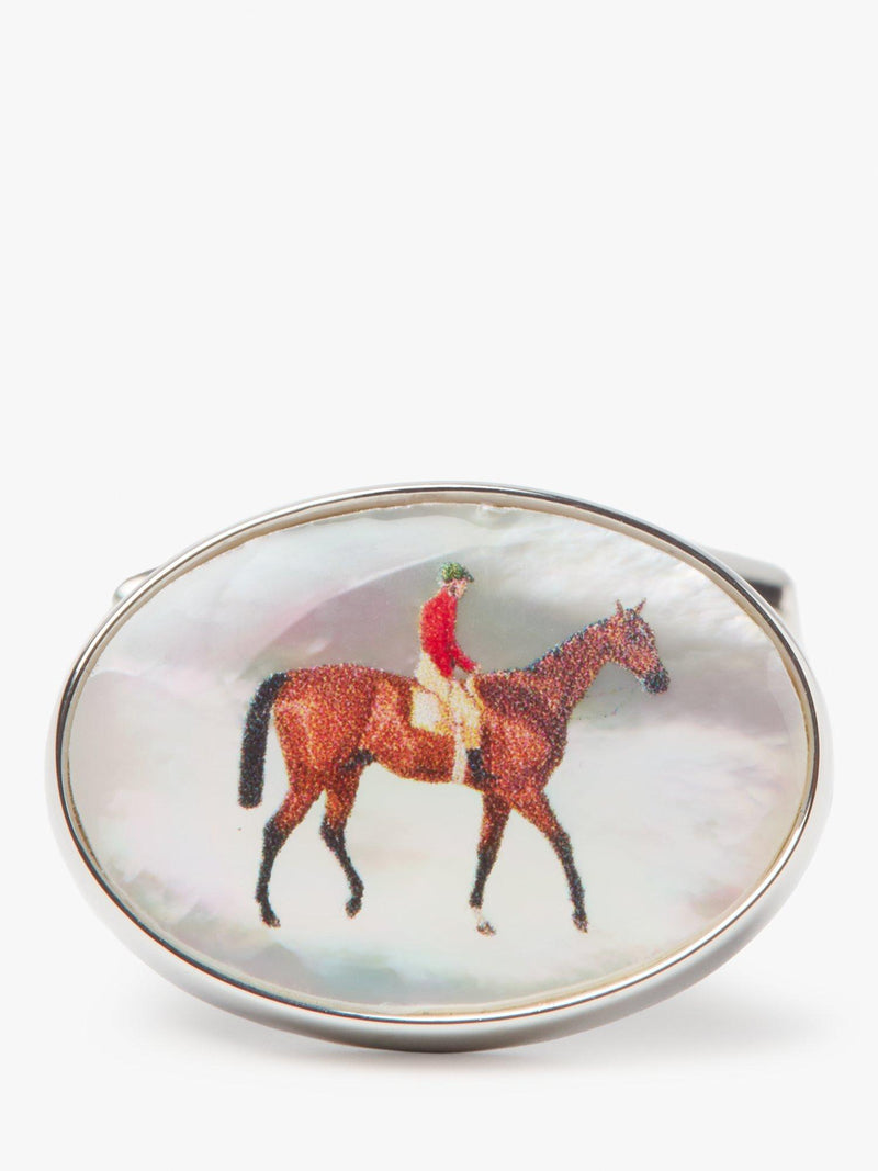 Simon Carter Stubbs horse cufflinks mother of pearl, UK version