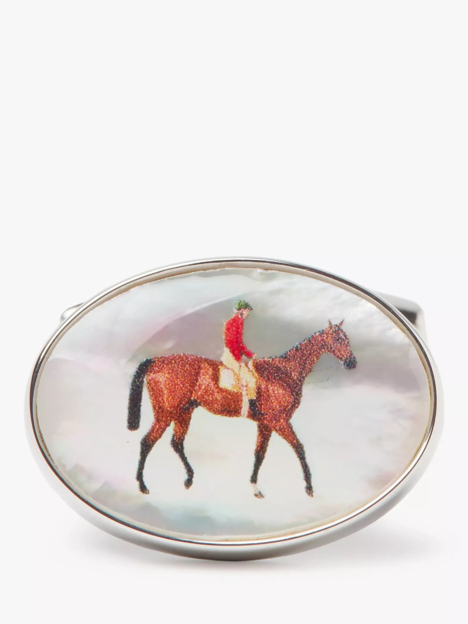 Simon Carter Stubbs horse cufflinks mother of pearl, UK version
