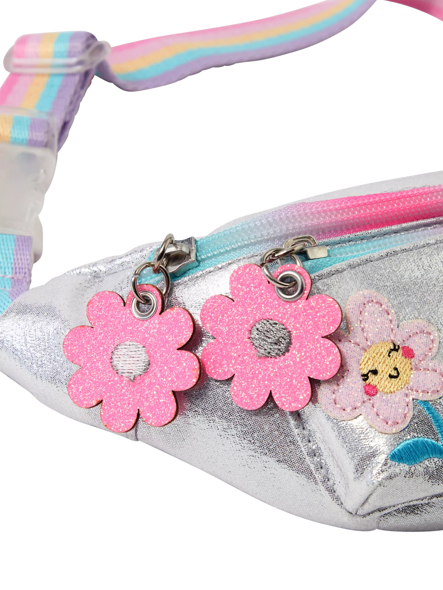 Angels by Accessorize kids metallic belt bag silver - British product