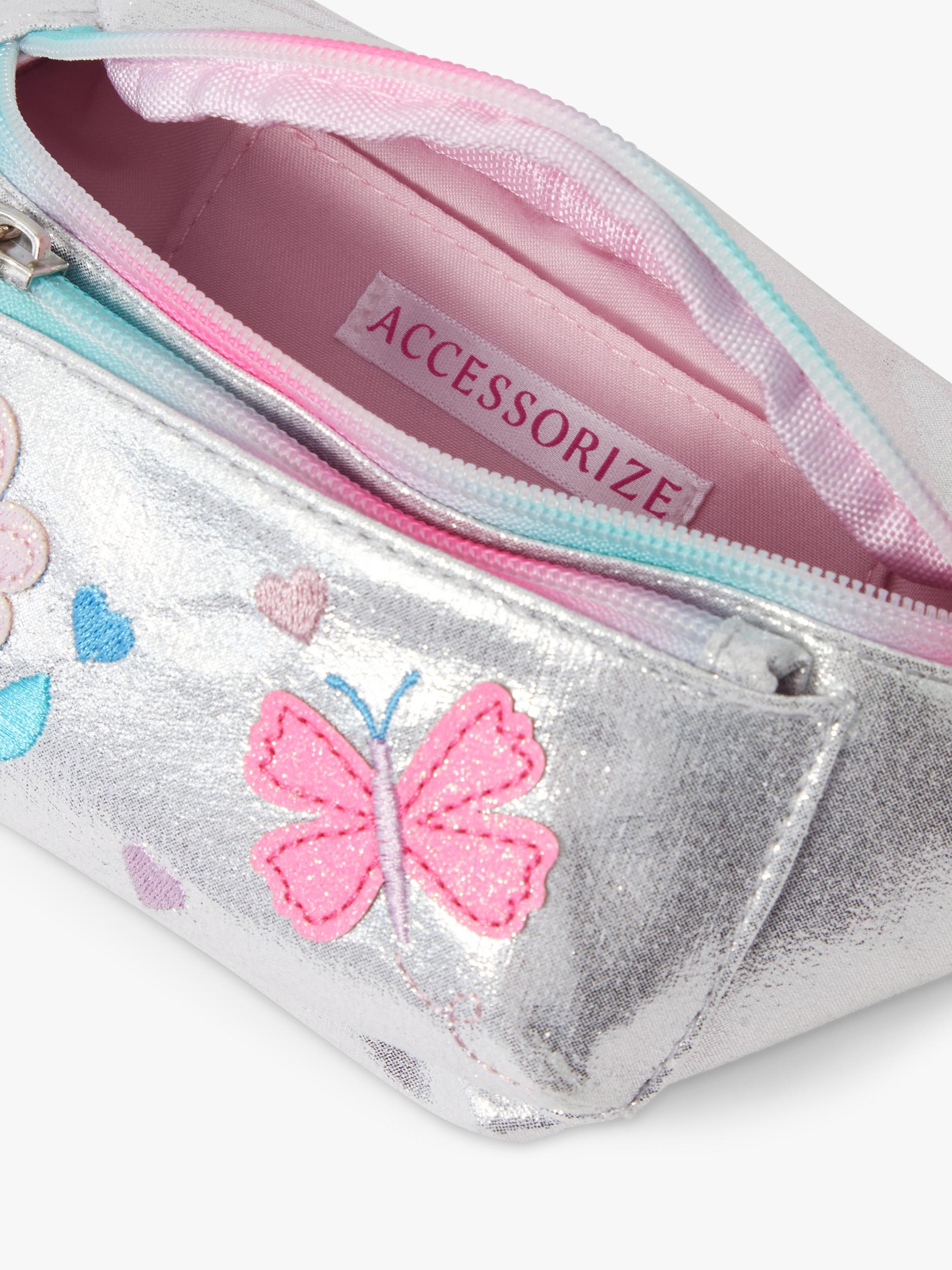 Angels by Accessorize kids metallic belt bag silver - British product