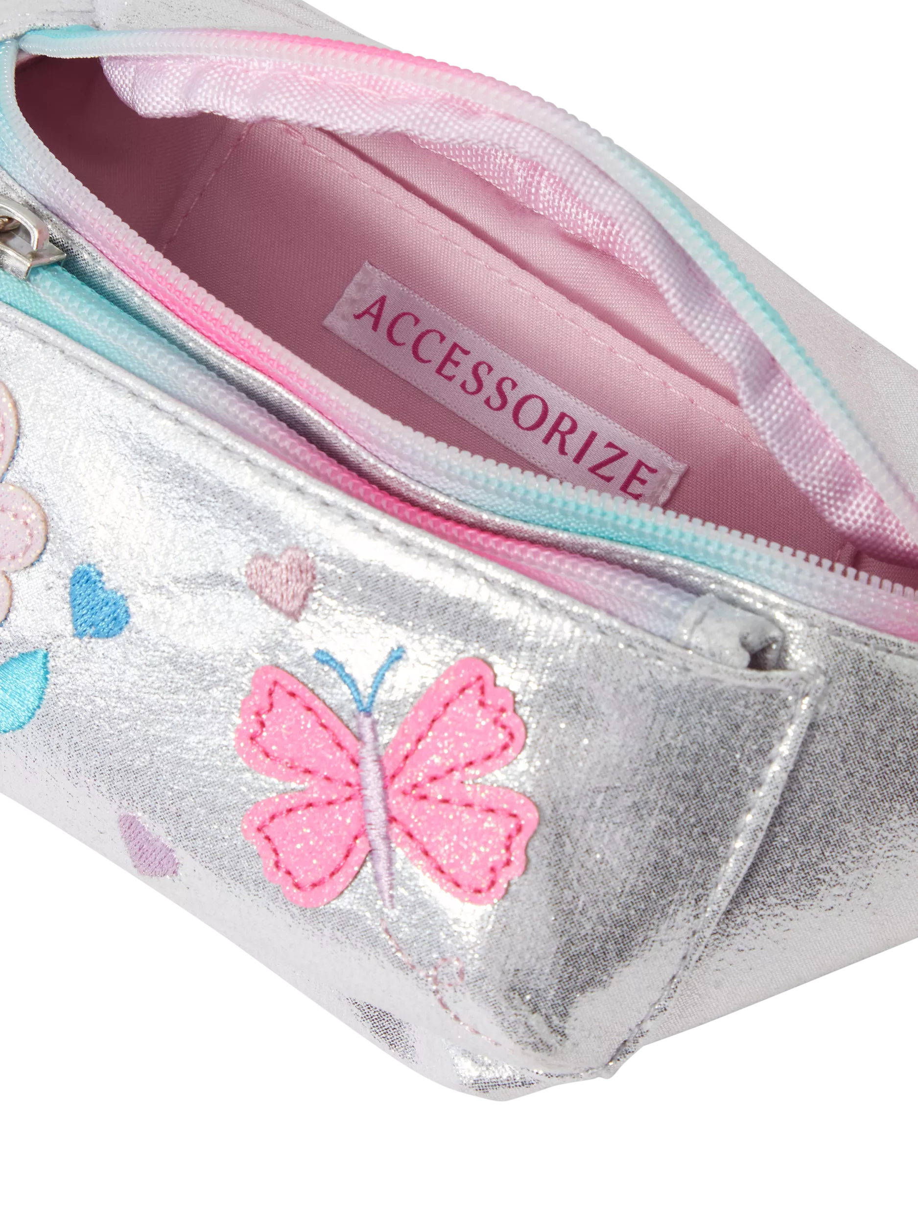 Angels by Accessorize kids metallic belt bag silver - British product