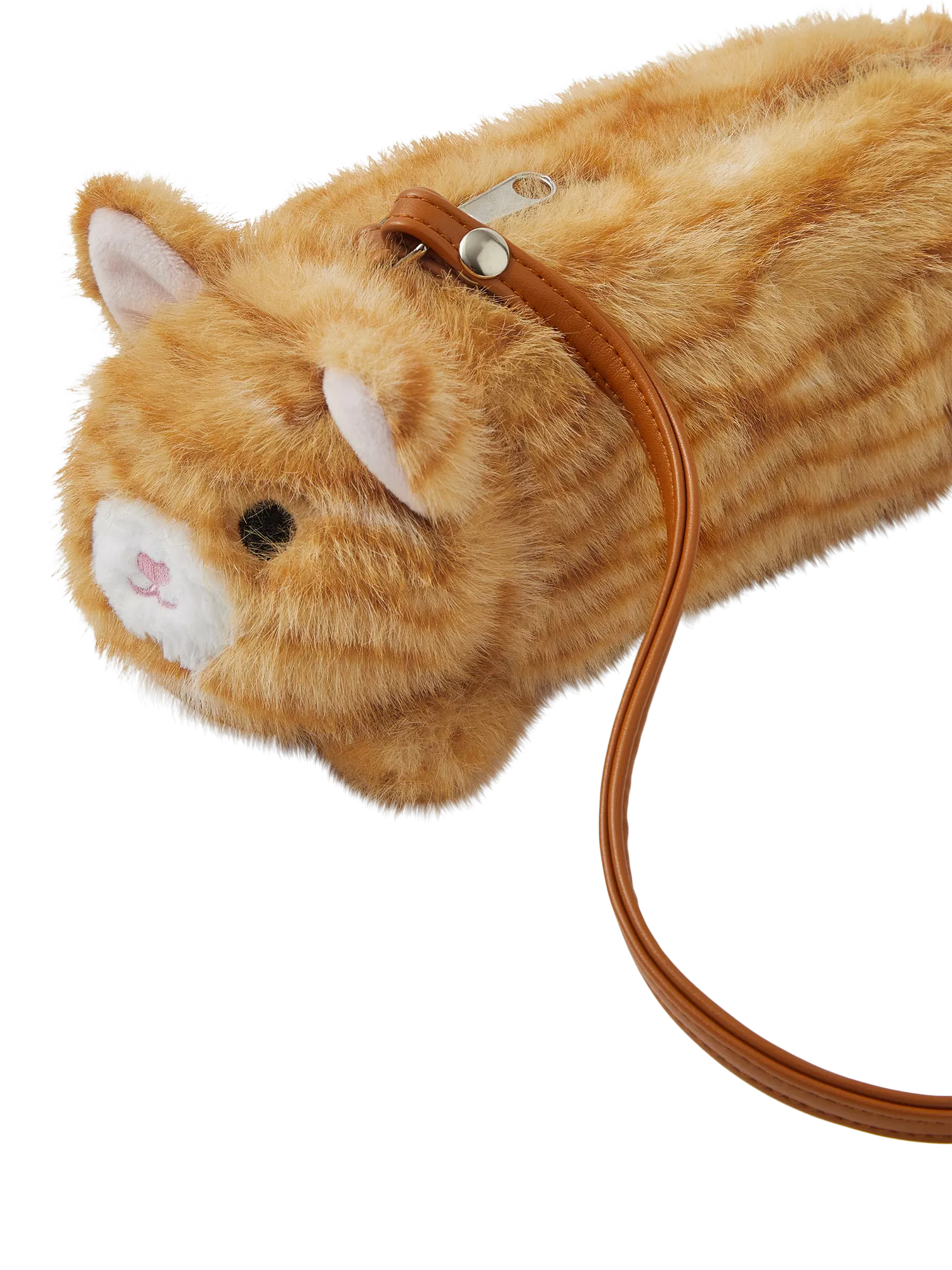 Angels by Accessorize furry cat crossbody bag orange - British product