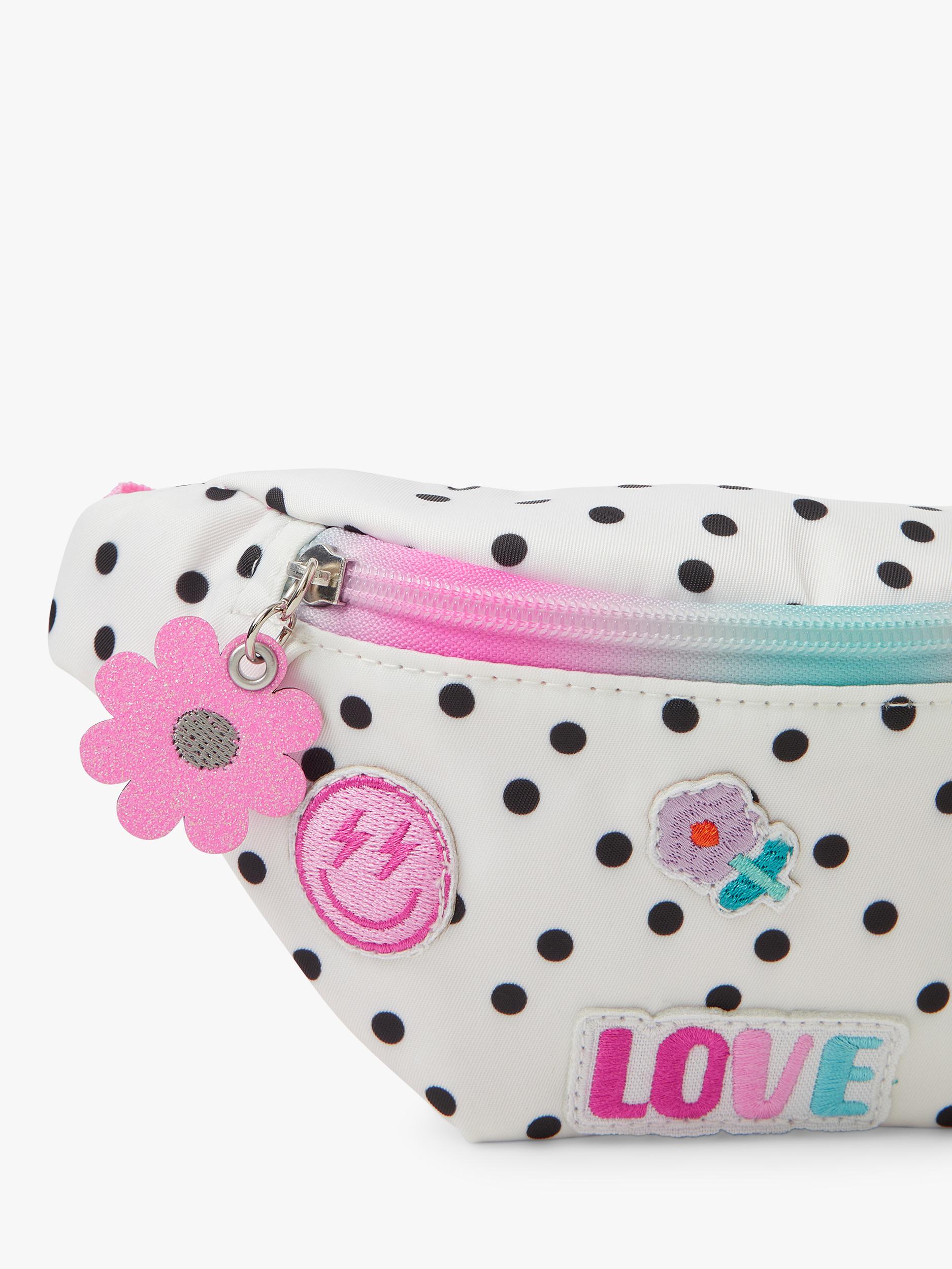 Angels by Accessorize white spot print kids belt bag (British brand)