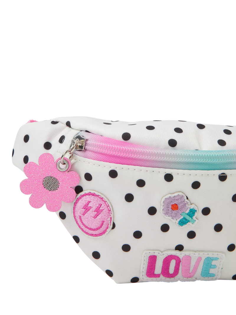 Angels by Accessorize white spot print kids belt bag (British brand)