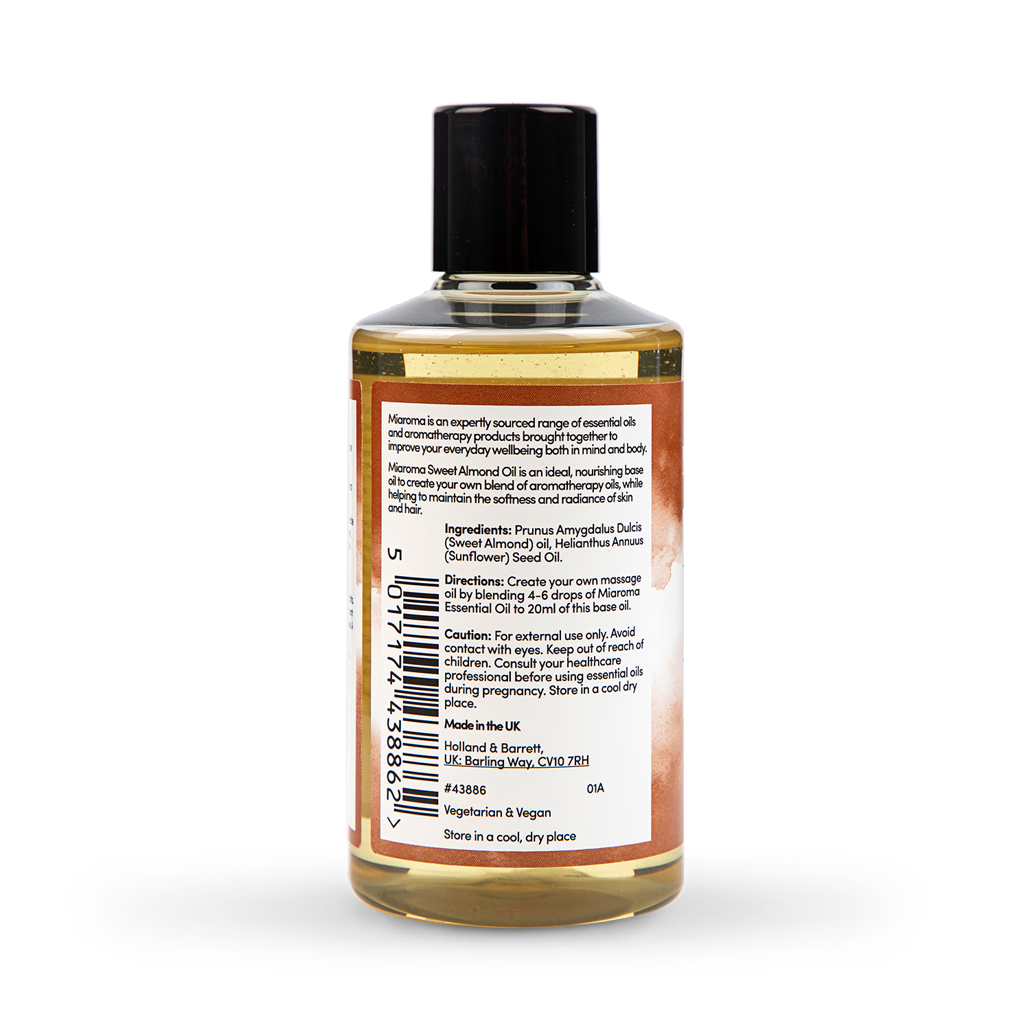 Miaroma sweet almond base oil 200ml - British product