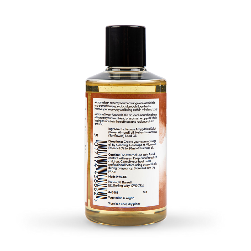 Miaroma sweet almond base oil 200ml - British product
