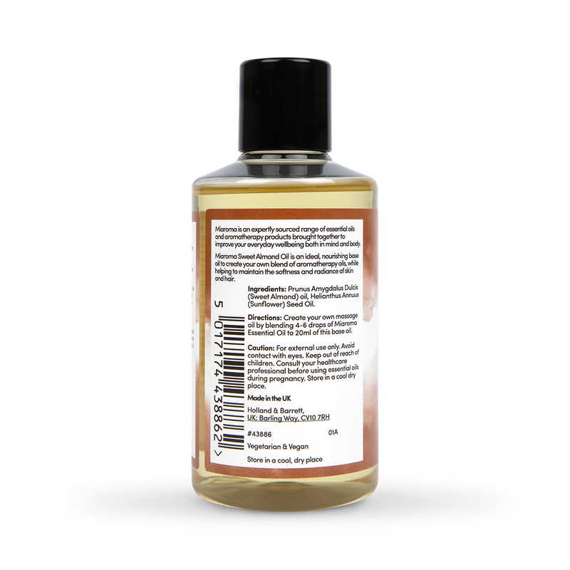 Miaroma sweet almond base oil 200ml - British product