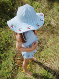 Konges Sløjd Soline seersucker swim hat - British product