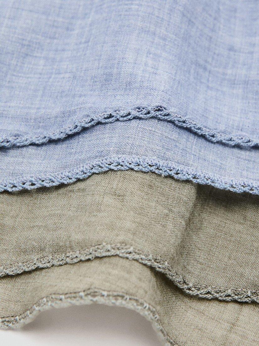 Mango plain scarf pack of 2 sky blue 25cm, UK version