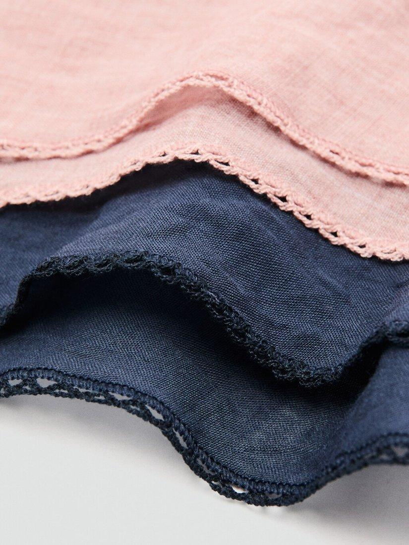 Mango plain navy scarf pack of two 25cm - British product