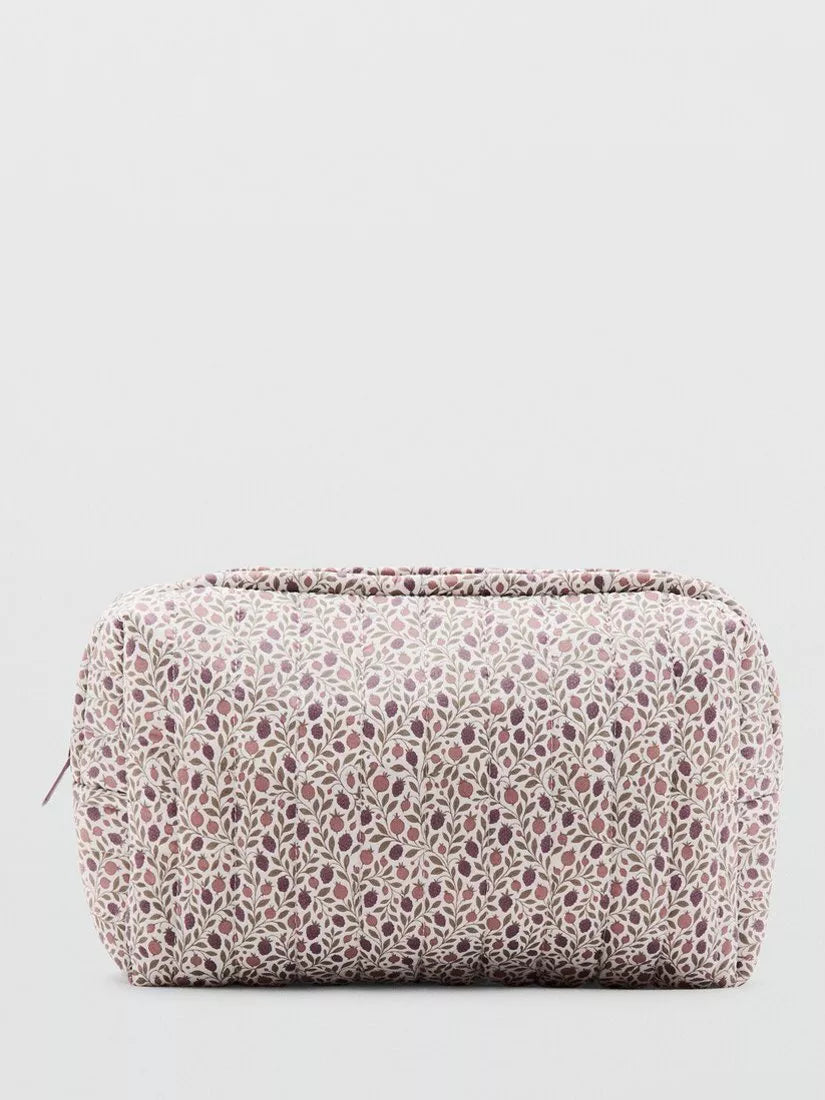Mango make up bag off white floral travel size, imported from the UK