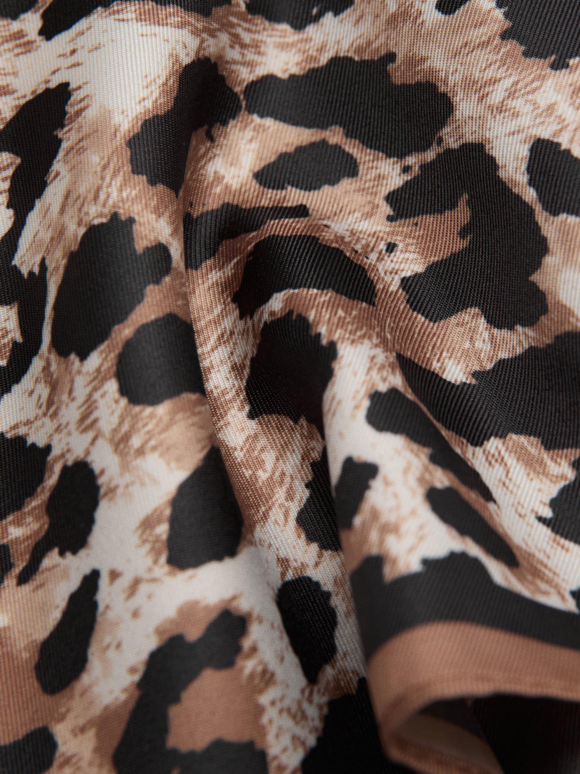 Mango scarf animal print brown 70x70cm (British brand)