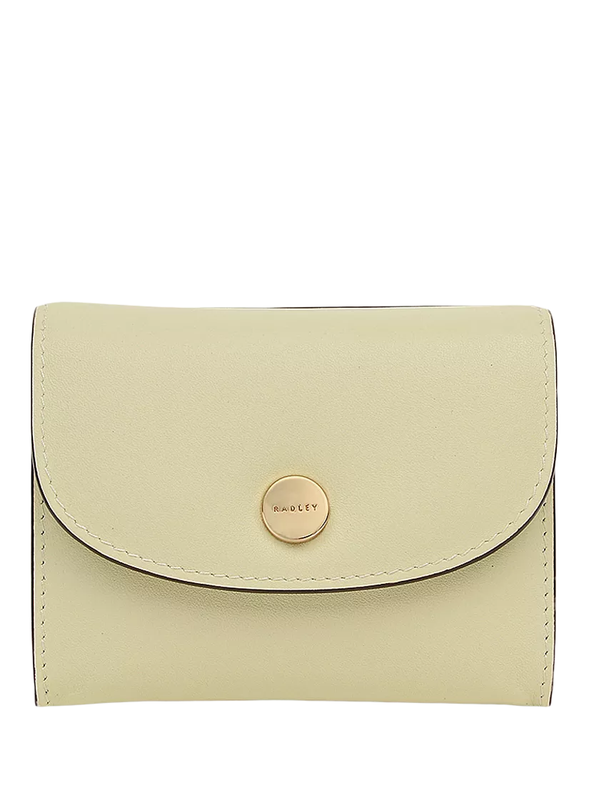 Radley Mayhill Road Leather Small Card & Coin Holder, Lemongrass