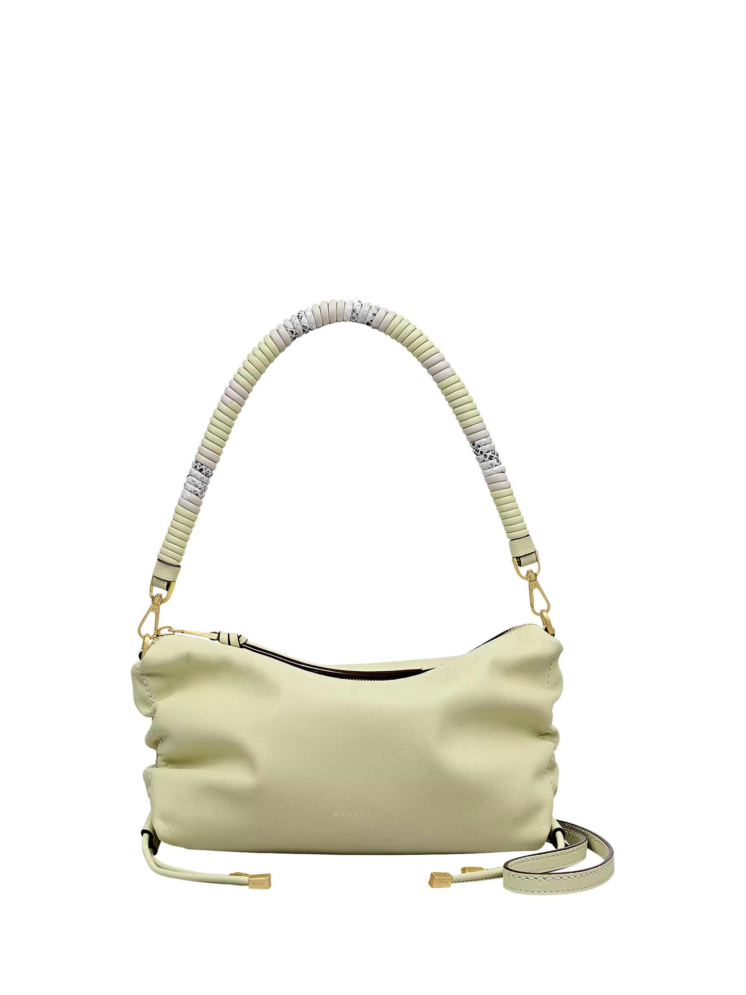 Radley Eden Row leather cross body bag lemongrass, UK version