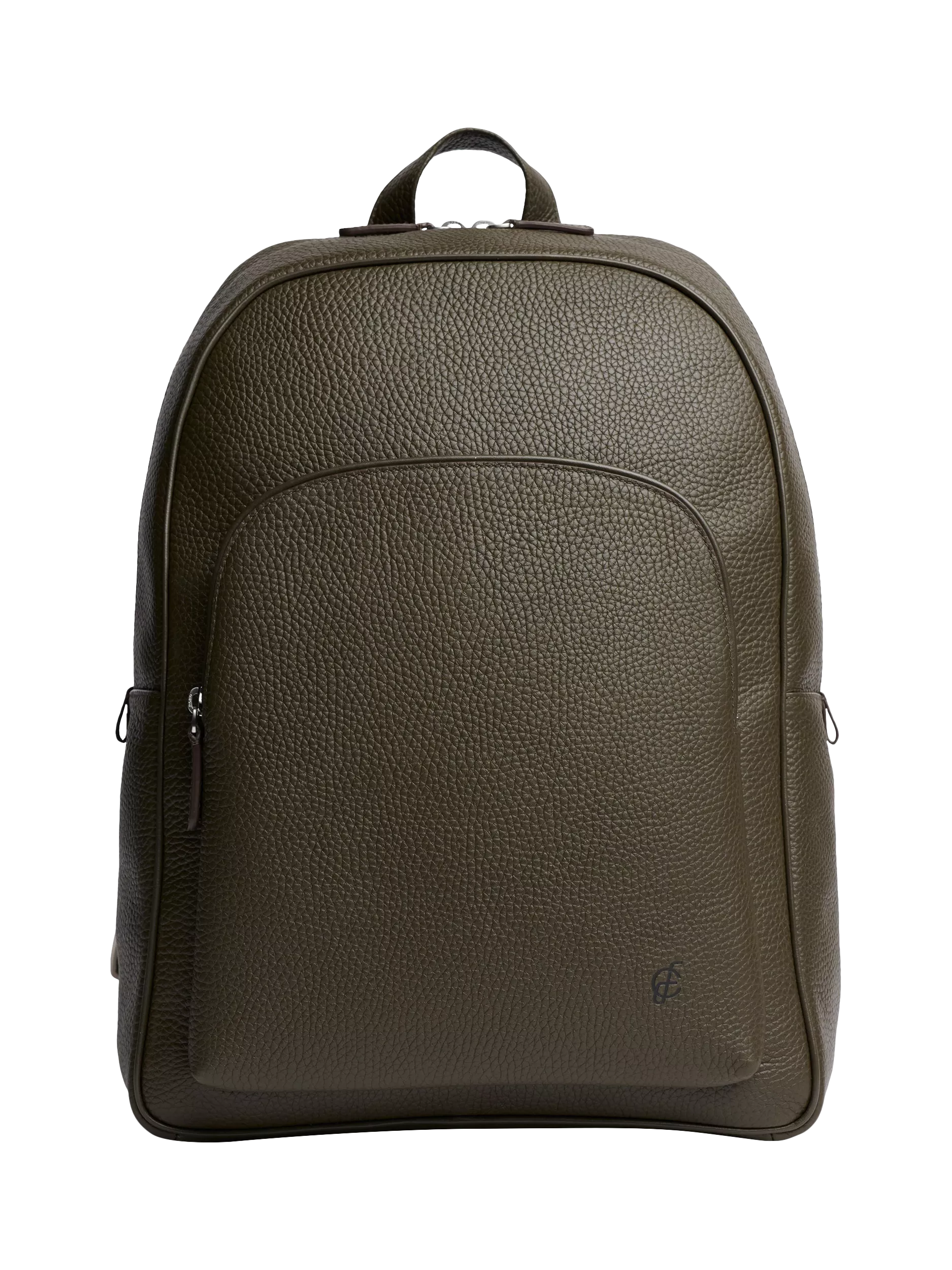 Carl Friedrik Ayrton Leather Backpack, Dark Olive