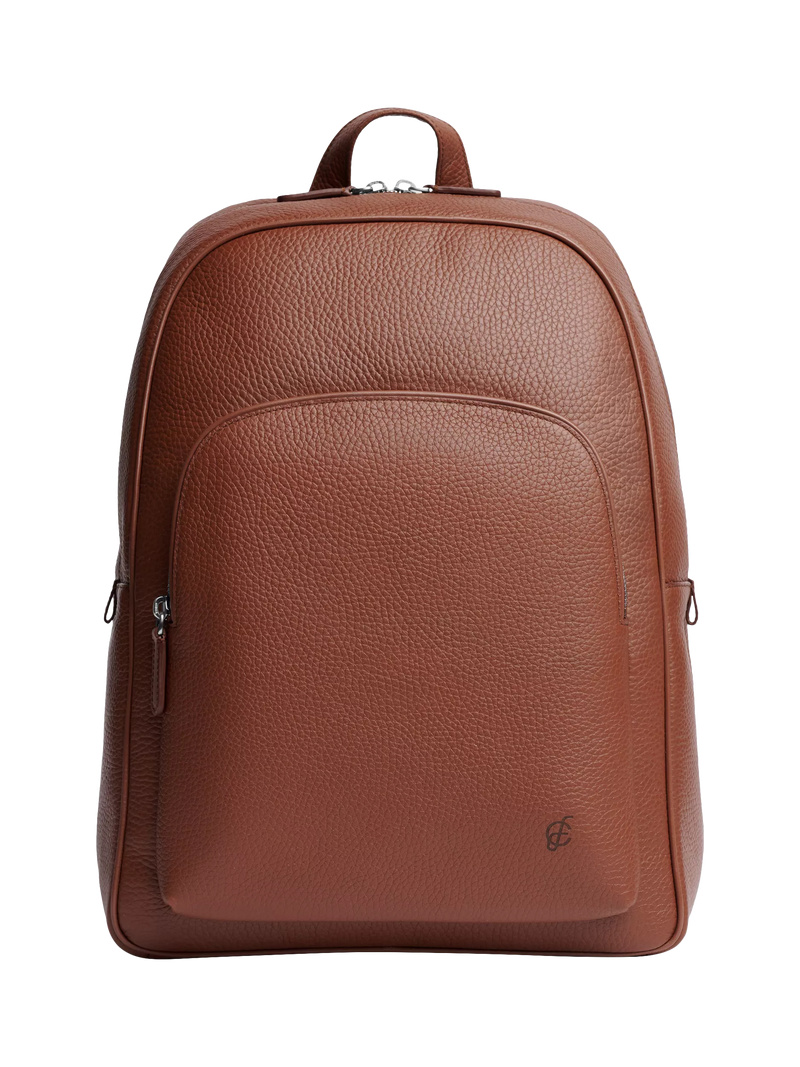Carl Friedrik Ayrton Leather Backpack, Chestnut