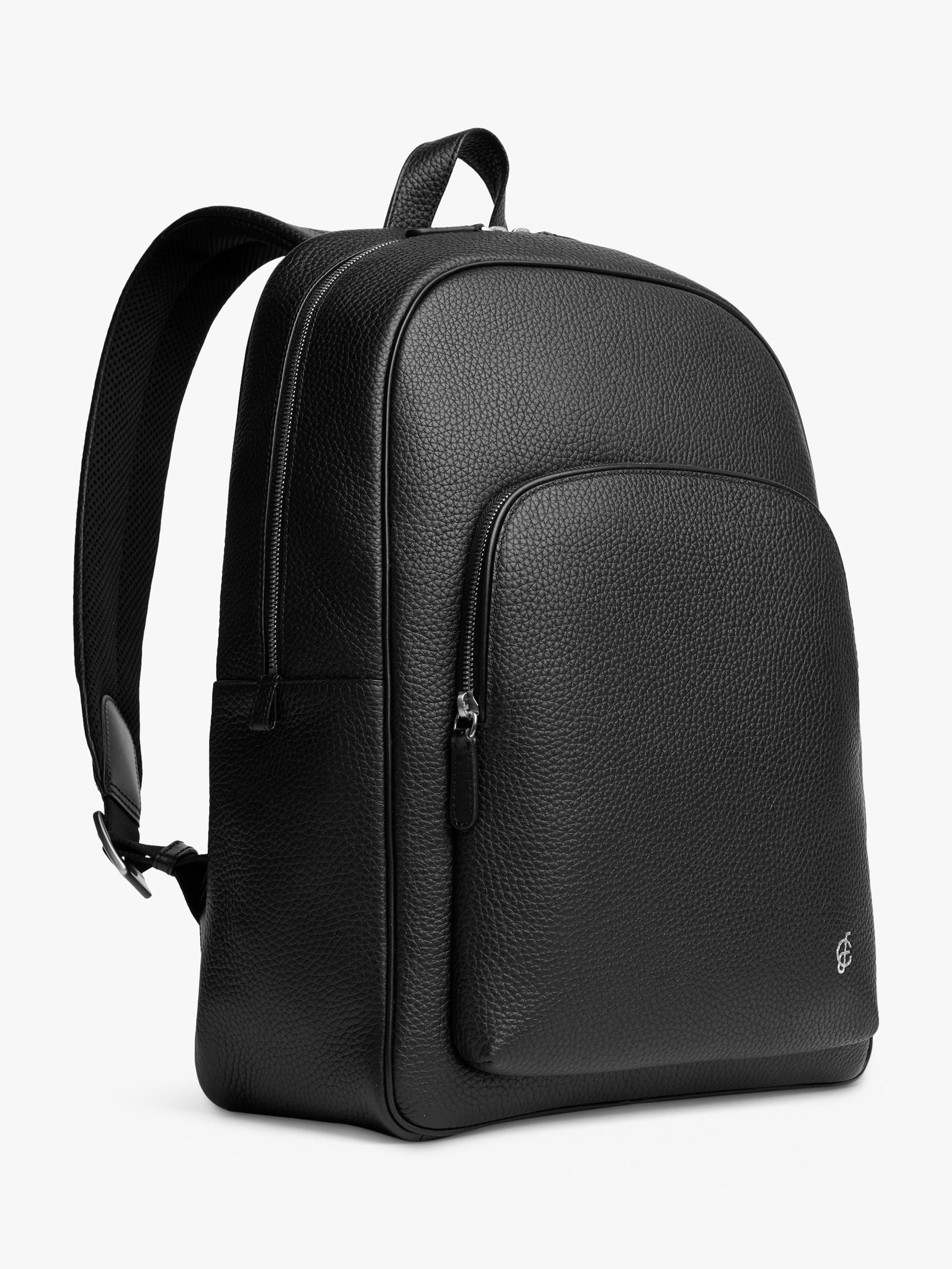 Carl Friedrik Ayrton leather backpack with 16 inch laptop slot - British product