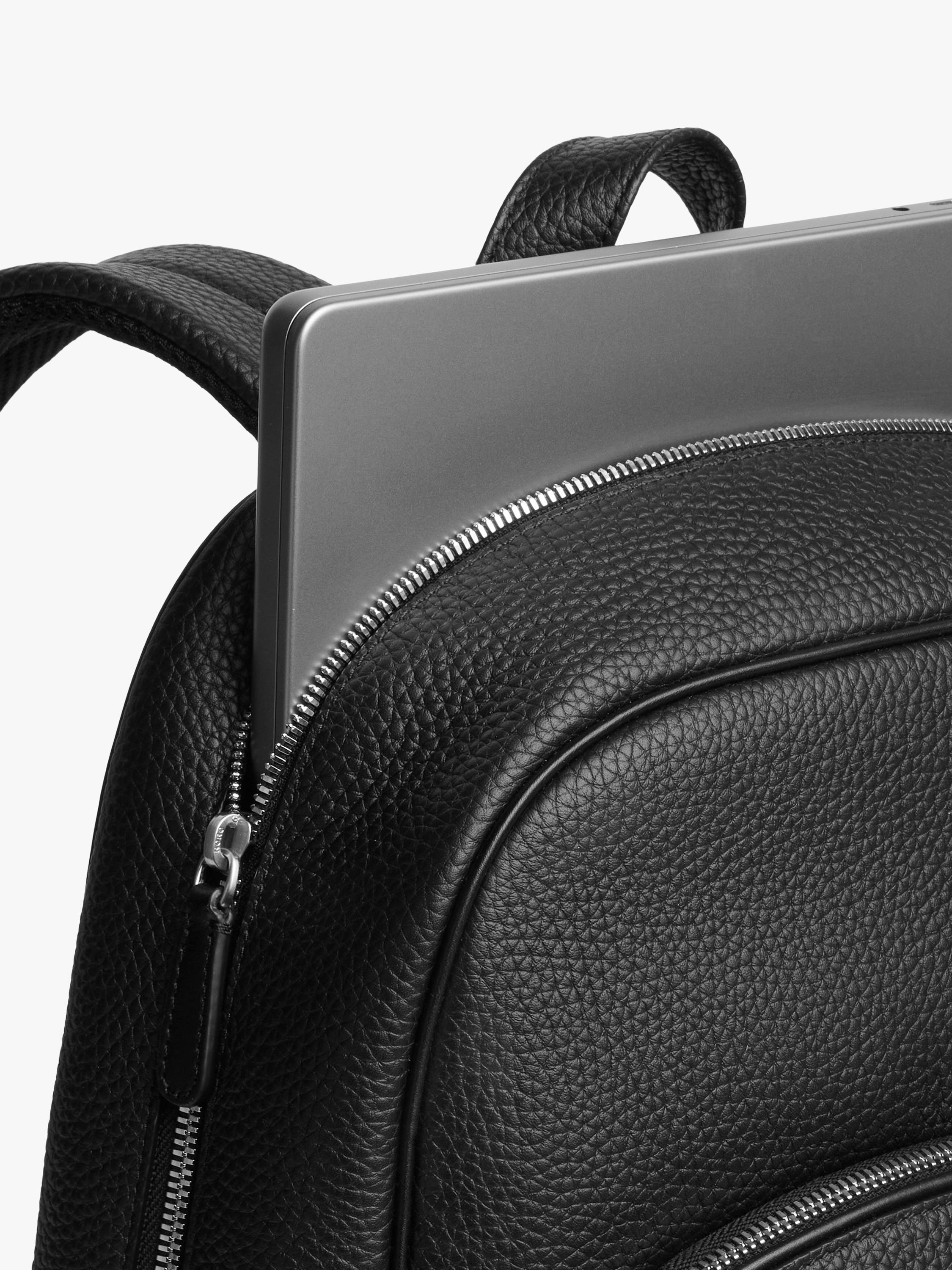 Carl Friedrik Ayrton leather backpack with 16 inch laptop slot - British product