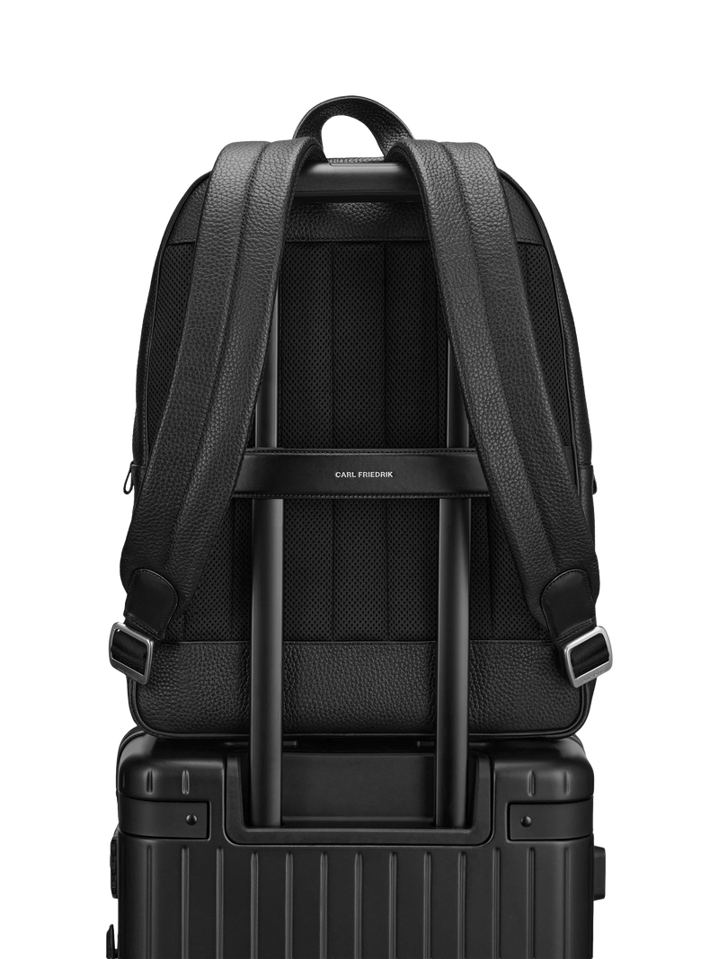 Carl Friedrik Ayrton leather backpack with 16 inch laptop slot - British product