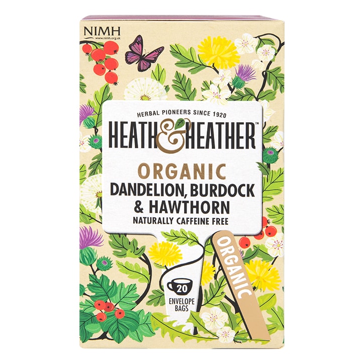 Heath & Heather Organic Dandelion, Burdock & Hawthorn 20 Tea Bags