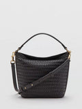 Mango woven satchel chocolate mini crossbody bag, imported from the UK