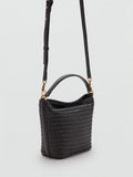 Mango woven satchel chocolate mini crossbody bag, imported from the UK